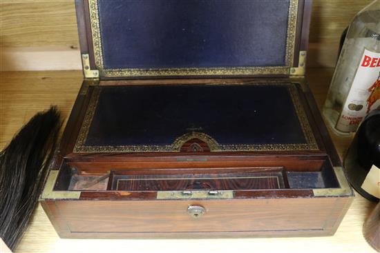 A Regency writing slope and an artists box